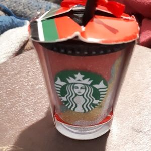Starbucks glitter cold cup ornament